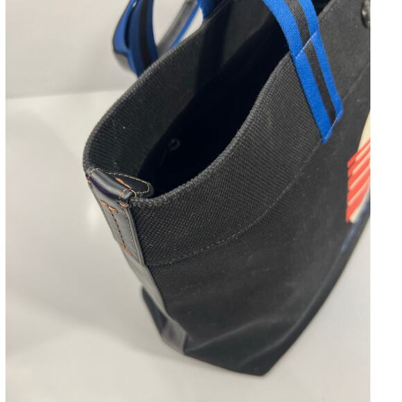 Coach Black Canvas 38 Ski X-Large Tote EUC $328 - Picture 4 of 10